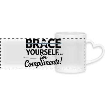 Orthèse Visage Orthodontique Life Design - Mug panoramique avec anse en forme de cœur - blanc - Devant