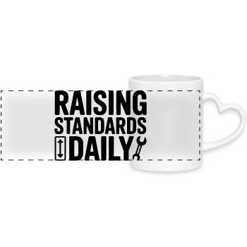 Elevator mechanic, elevator fitter, elevator technician - Panoramic mug with heart handle - white - Front