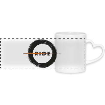 Urban Cycling - Road Art - Panoramic mug with heart handle - white - Front