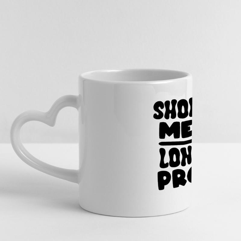 Short-term Memory long-term Problem Panoramic mug with heart handle
