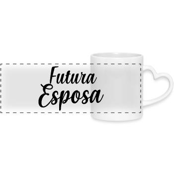 Futura Esposa Engagement Bridal Shower Wedding - Panoramic mug with heart handle - white - Front