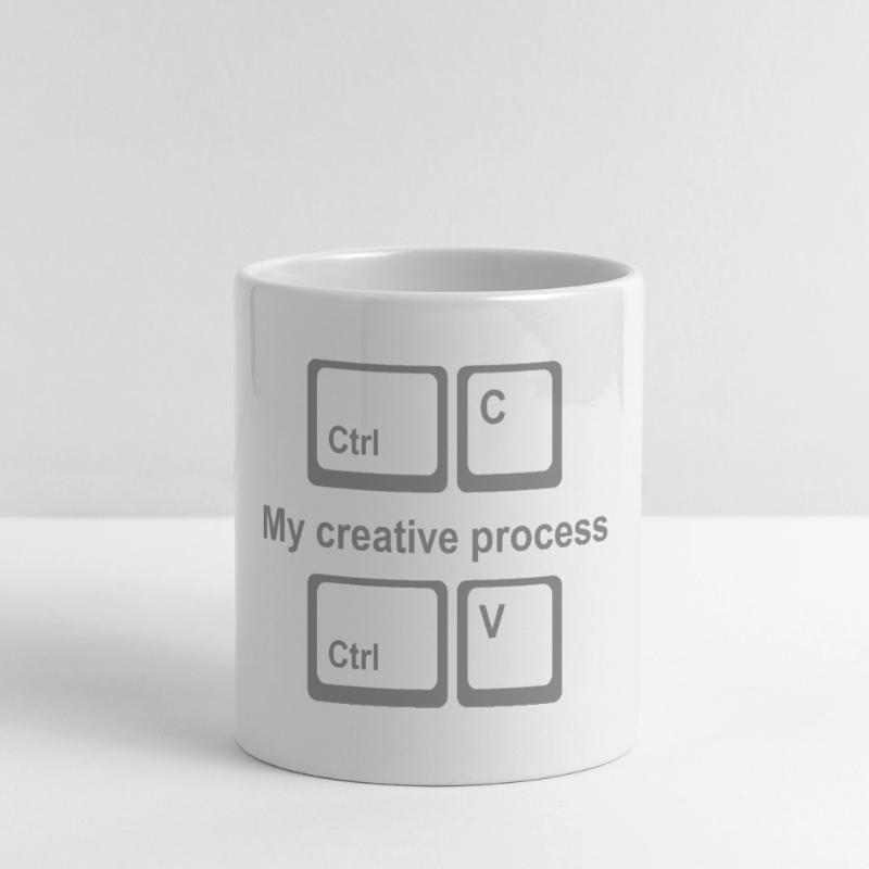 Copy Paste Shirt – Funny Coder & Designer Tee Panoramatasse mit Herzhenkel