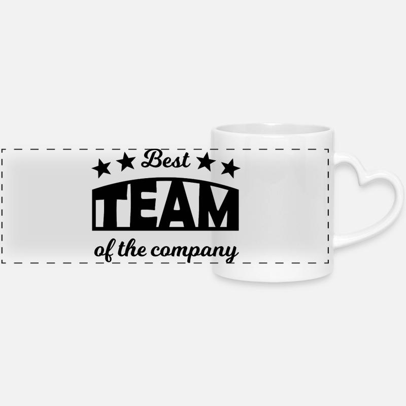 Team Player - Mug panoramique avec anse en forme de cœur - blanc