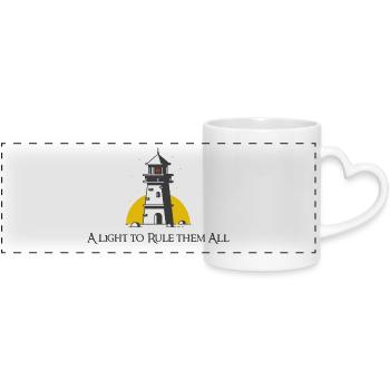 A Light to rule them All - Mug panoramique avec anse en forme de cœur - blanc - Devant