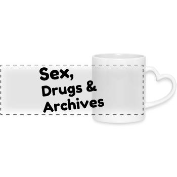 Archiviste / Archives / Travail / Métier / Job - Mug panoramique avec anse en forme de cœur - blanc - Devant