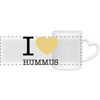 J’ADORE LE HOUMOUS - Mug panoramique avec anse en forme de cœur - blanc - Devant