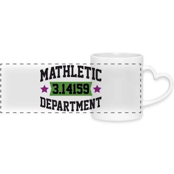 Mathletic Department - Panoramic mug with heart handle - white - Front