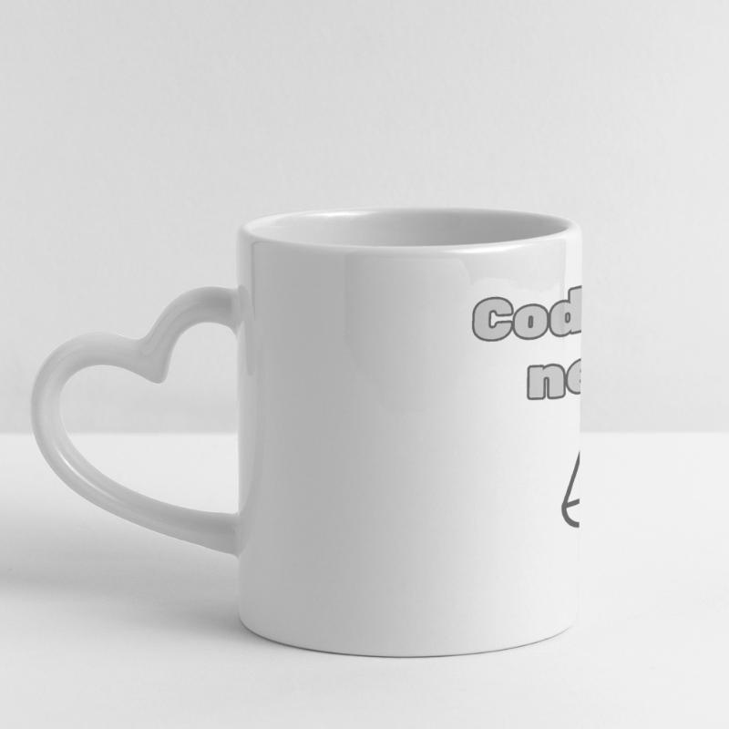 Le code n’st pas neutre Énoncé d’éthique du codeur Mug panoramique avec anse en forme de cœur