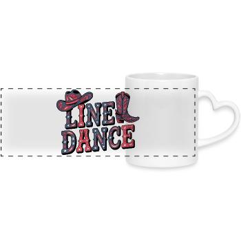 Stars du western de danse solitaire Boots - Mug panoramique avec anse en forme de cœur - blanc - Devant