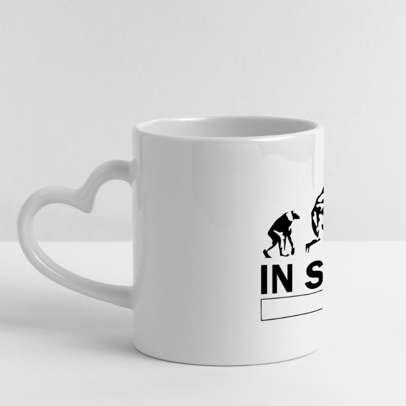 Science Evolution Panoramic mug with heart handle