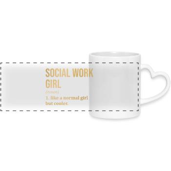 Social Work - Panoramic mug with heart handle - white - Front