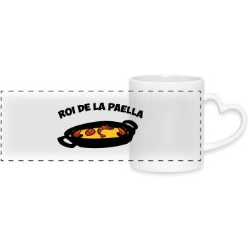 roi de la paella - Panoramatasse mit Herzhenkel - Weiß - Vorne