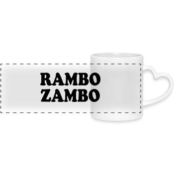 Rambo zambo - Mug panoramique avec anse en forme de cœur - blanc - Devant
