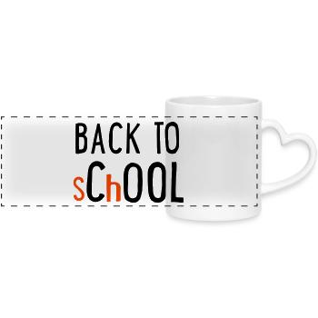 back to school - Panoramatasse mit Herzhenkel - Weiß - Vorne
