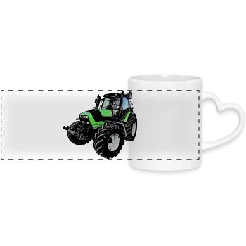 Agrotron M600 - Panoramatasse mit Herzhenkel - Weiß - Vorne