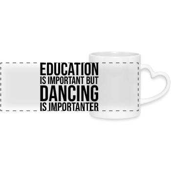 Dancing - Panoramic mug with heart handle - white - Front