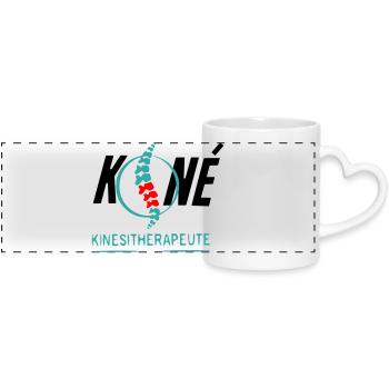 Physiotherapist - Panoramic mug with heart handle - white - Front