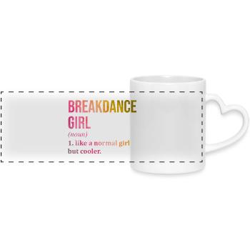 Break Dance - Panoramic mug with heart handle - white - Front