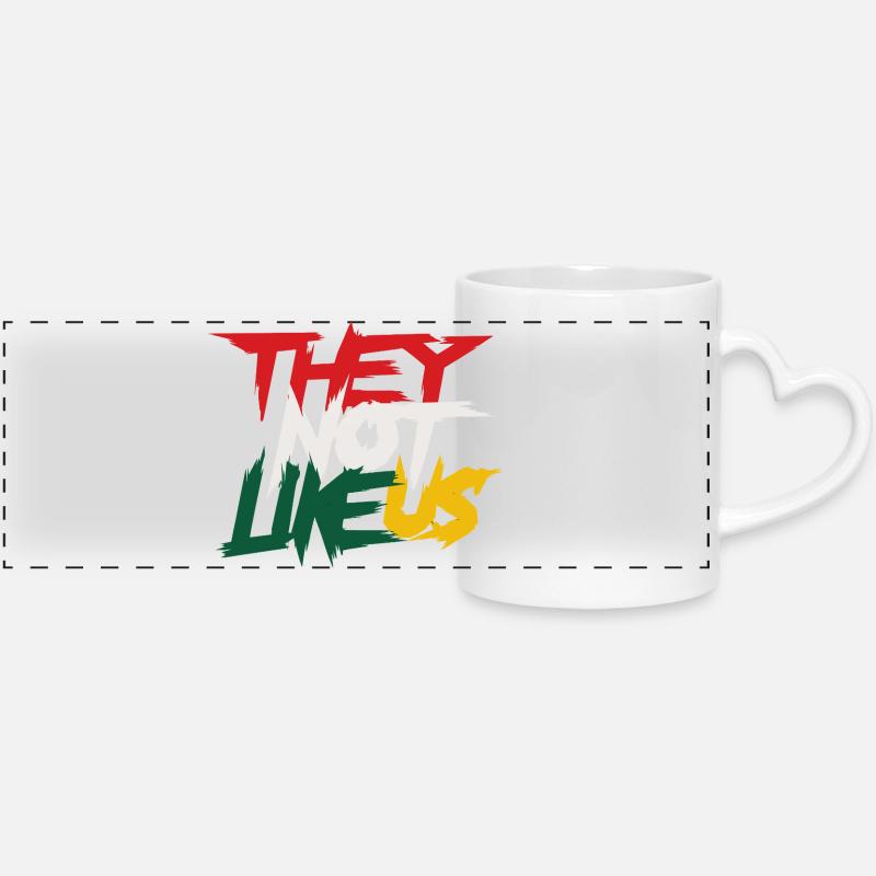 Déclaration d’identité audacieuse - Mug panoramique avec anse en forme de cœur - blanc