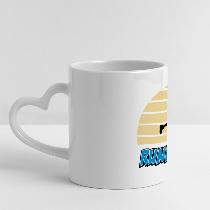 Laufender Vater Panoramatasse mit Herzhenkel