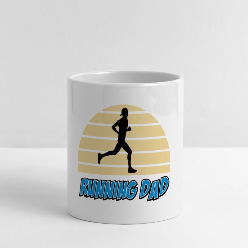 Laufender Vater Panoramatasse mit Herzhenkel