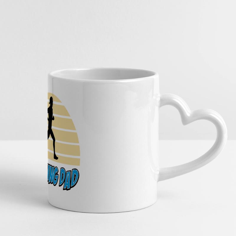 Laufender Vater Panoramatasse mit Herzhenkel