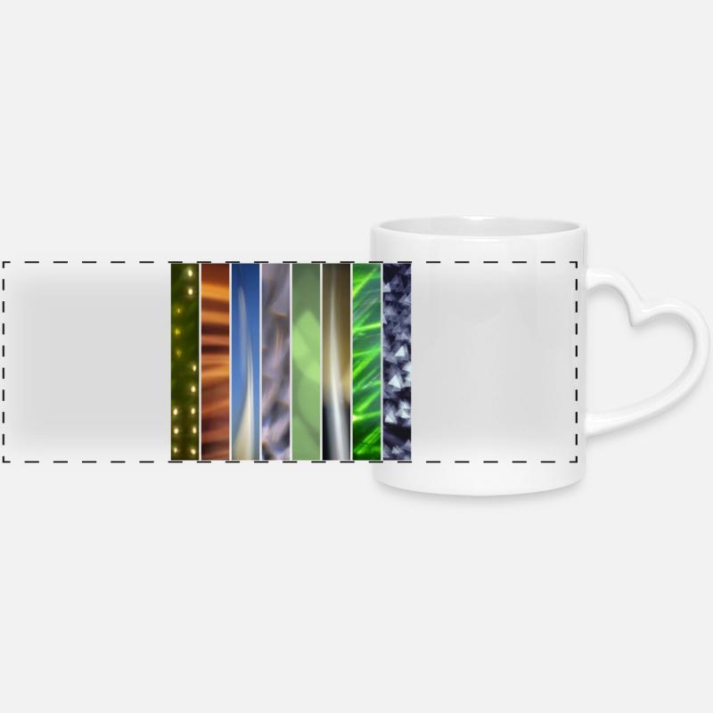 Crucial - Panoramic mug with heart handle - white