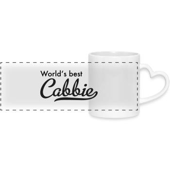 Cabbie - Panoramic mug with heart handle - white - Front