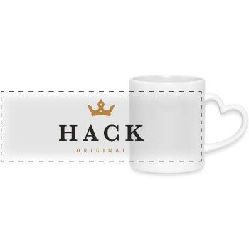 Hack Original Familienlogo - Panoramatasse mit Herzhenkel - Weiß - Vorne