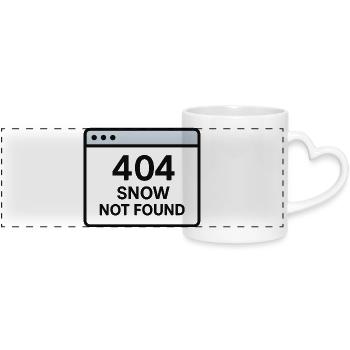404 Snow not found - Panoramic mug with heart handle - white - Front