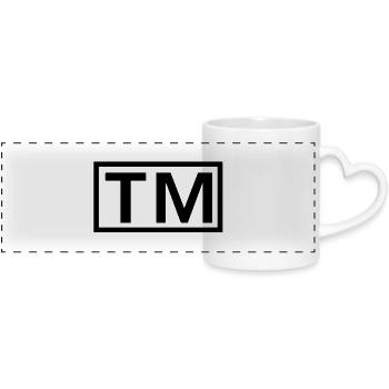 Marque déposée - Mug panoramique avec anse en forme de cœur - blanc - Devant