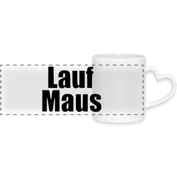 Exécuter la souris courant runner cadeau anniversaire bébé - Mug panoramique avec anse en forme de cœur - blanc - Devant