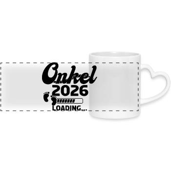 Oncle 2026 Chargement - Mug panoramique avec anse en forme de cœur - blanc - Devant