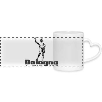 Bologna to Taste - Panoramic mug with heart handle - white - Front