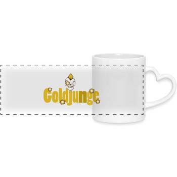 goldjunge - Panoramatasse mit Herzhenkel - Weiß - Vorne