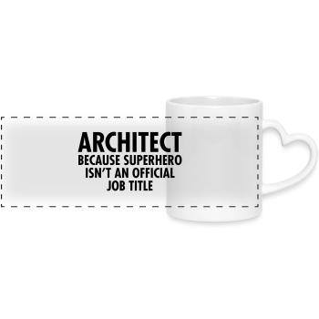 Architect - Superhero - Panoramatasse mit Herzhenkel - Weiß - Vorne