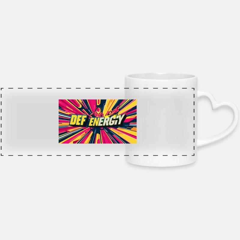 DefEnergy Mode - Panoramic mug with heart handle - white