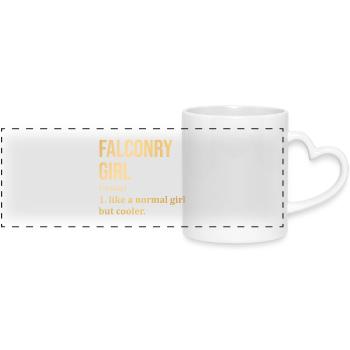 fauconnerie - Mug panoramique avec anse en forme de cœur - blanc - Devant
