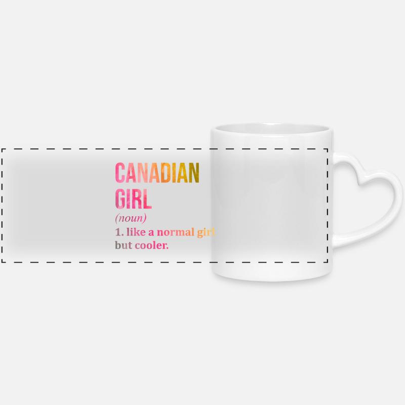 Canada - Mug panoramique avec anse en forme de cœur - blanc