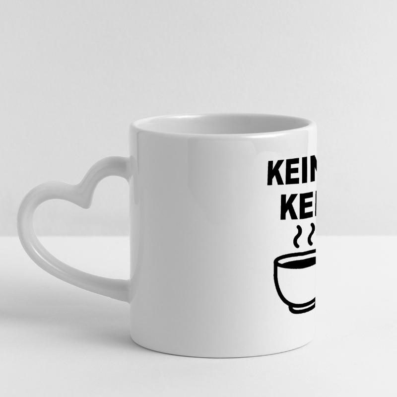 Kein Kaffee Kein Code - Conception de programmeur amusant Mug panoramique avec anse en forme de cœur