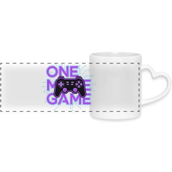 One Game Controller Neon Circuit - Panoramic mug with heart handle - white - Front
