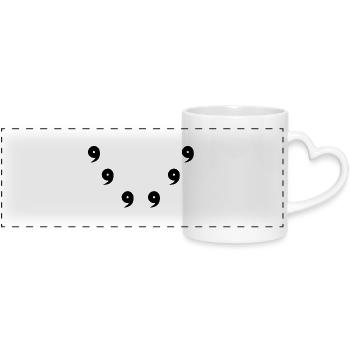 Sage Symbols (front) - Mug panoramique avec anse en forme de cœur - blanc - Devant