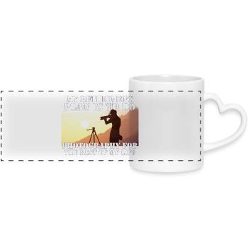 Retired Photographer - Panoramatasse mit Herzhenkel - Weiß - Vorne