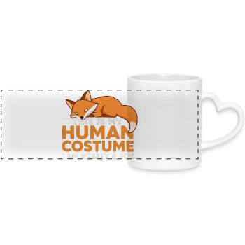 Fuchs Kostüm Humor T-Shirt - Panoramatasse mit Herzhenkel - Weiß - Vorne