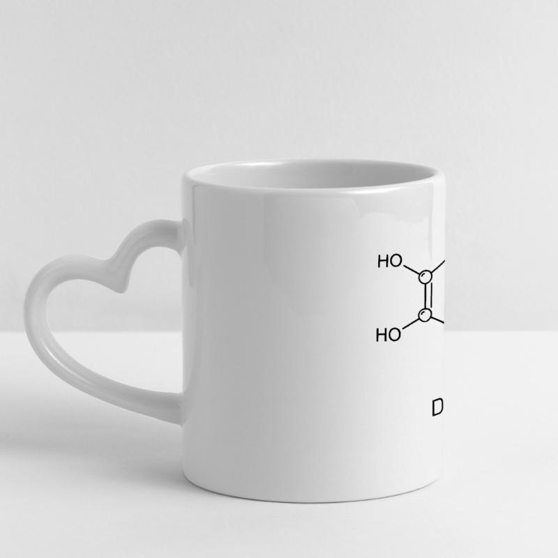 Dopamine Chaser Molecule Panoramic mug with heart handle