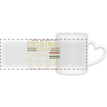 Awesome since February 1994 - Panoramic mug with heart handle - white - Front
