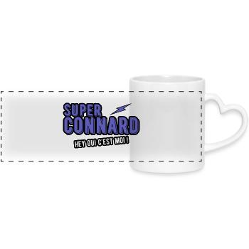 Super connard cadeau - Mug panoramique avec anse en forme de cœur - blanc - Devant
