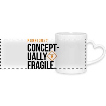 giudan - Porridge - conceptuellement fragile - Mug panoramique avec anse en forme de cœur - blanc - Devant