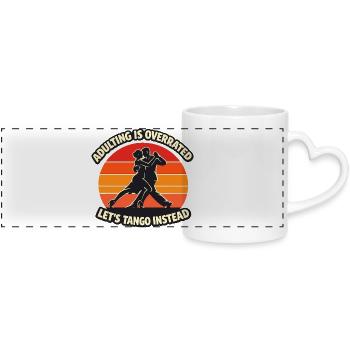 Tango Ballroom Dance Argentina Music - Panoramic mug with heart handle - white - Front