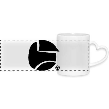 Form2 - Panoramic mug with heart handle - white - Front
